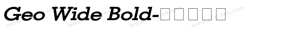 Geo Wide Bold字体转换